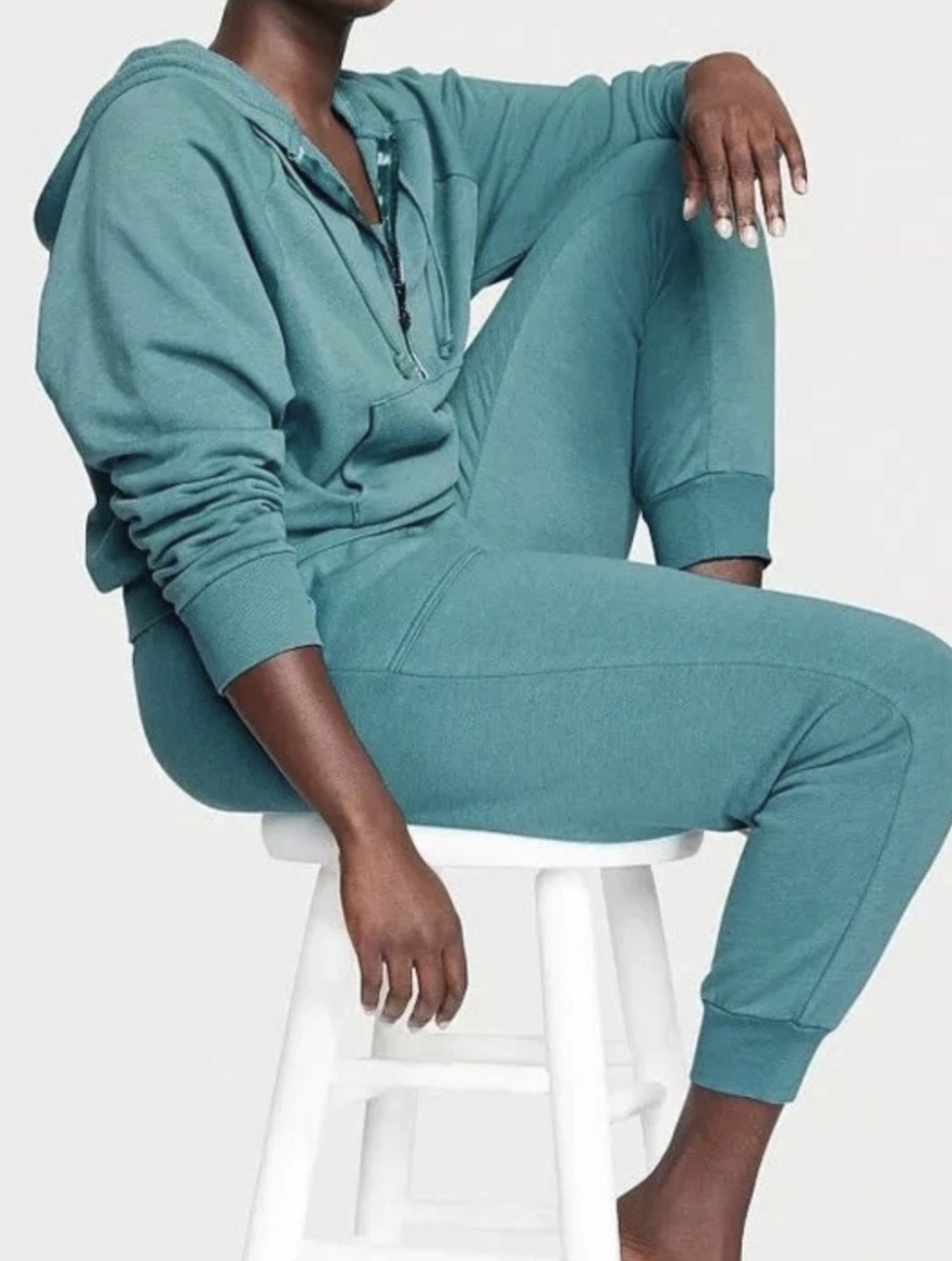 Victoria's Secret Teal Green Track Joggers Set Large